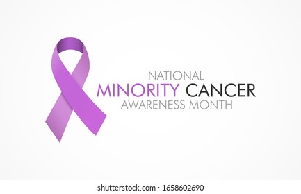 Vector illustration on the theme of National Minority Cancer awareness Month of April.