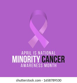 Vector illustration on the theme of National Minority Cancer awareness Month of April.