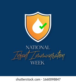 Vector illustration on the theme of National Infant Immunization week.
