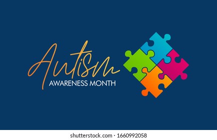 Vector illustration on the theme of National Autism awareness month of April.