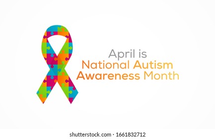Vector illustration on the theme of National Autism awareness month of April.