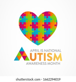 Vector illustration on the theme of National Autism awareness month of April.