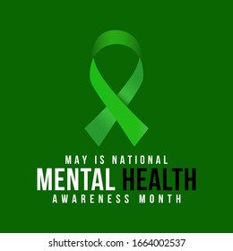 Vector Illustration On The Theme Of National Mental Health Awareness Month Of May.