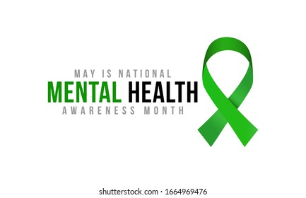 Vector Illustration On The Theme Of National Mental Health Awareness Month Of May.