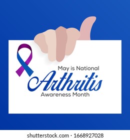 Vector illustration on the theme of National Arthritis awareness month of May. Arthritis is a term often used to mean any disorder that affects joints