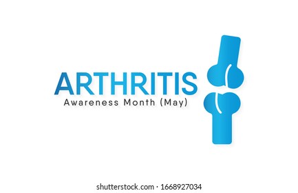 Ilustración vectorial sobre el tema del mes de mayo de sensibilización sobre la artritis nacional. Artritis es un término utilizado a menudo para referirse a cualquier trastorno que afecte a las articulaciones