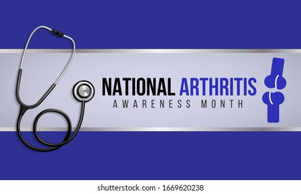 Vector illustration on the theme of National Arthritis awareness month of May. Arthritis is a term often used to mean any disorder that affects joints