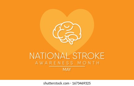 Vector illustration on the theme of National Stroke Awareness Month is observed in the United States annually during the month of May.