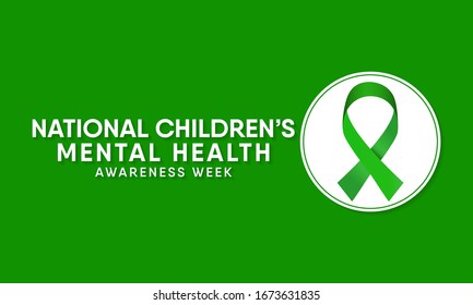 Vector illustration on the theme of National Children's Mental health awareness Week observed in Month of February, seeks to raise awareness about the importance of children's mental health.
