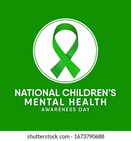 Vector illustration on the theme of National Children's Mental health awareness day observed in Month of May, seeks to raise awareness about the importance of children's mental health.