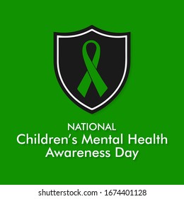 Vector illustration on the theme of National Children's Mental health awareness day observed in Month of May, seeks to raise awareness about the importance of children's mental health.