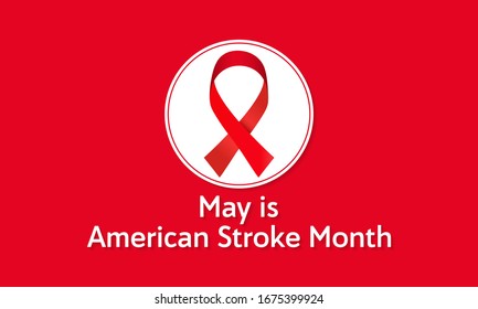 Vector illustration on the theme of National Stroke Awareness Month is observed in the United States annually during the month of May.