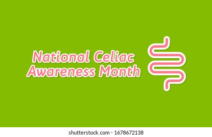 Vector illustration on the theme of National Celiac disease awareness month of May every year.