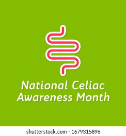 Vector illustration on the theme of National Celiac disease awareness month of May every year.