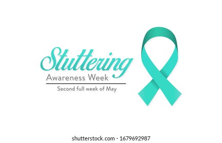 Vector illustration on the theme of National Stuttering awareness week observed during the second week of May every year. also known as stammering and dysphemia.