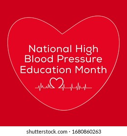 Vector illustration on the theme of National High Blood Pressure education and awareness month of May.