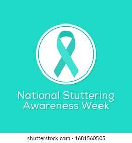 Vektorillustration Illustration zum Thema "National Stuttering Bewusstseinswoche"in der zweiten Maiwoche jedes Jahr. auch bekannt als Stammering und Dysphemia.