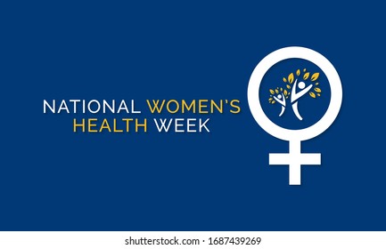 Vector illustration on the theme of National Women's health week begins on Mother's Day each year.