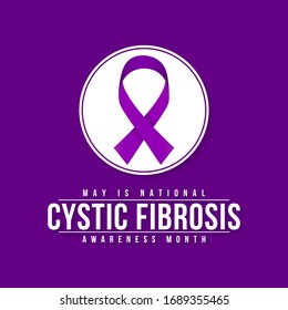 Vector illustration on the theme of National Cystic Fibrosis awareness month observed during the full month of May encourages education in the battle against a lung disease.