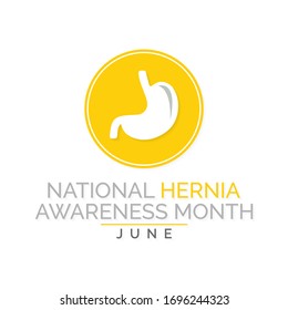 Vector illustration on the theme of National Hernia awareness month Observed each year during April.