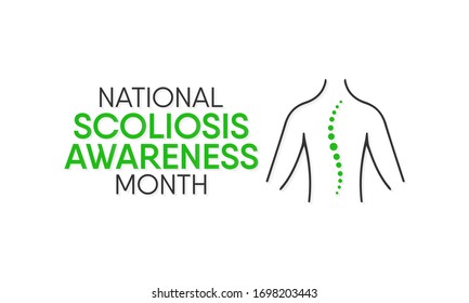 Vector illustration on the theme of National Scoliosis awareness month observed each year during June.