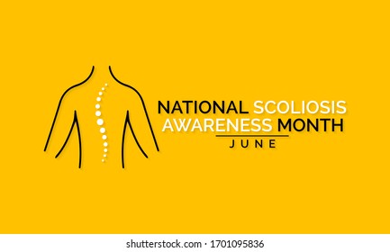 Vector illustration on the theme of National Scoliosis awareness month observed each year during June.