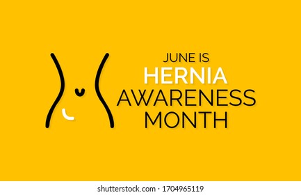 Vector illustration on the theme of National Hernia awareness month Observed each year during April.