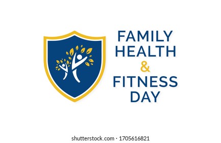 Vector illustration on the theme of National Family health and fitness day observed each year on second Saturday in June.