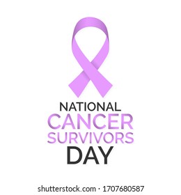 Vektorillustration Illustration zum Thema National Cancer Survivors Tag beobachtet jedes Jahr am ersten Sonntag im Juni.