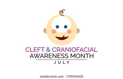 Vector illustration on the theme of National Cleft and Craniofacial awareness month observed during July.