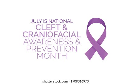 Vector illustration on the theme of National Cleft and Craniofacial awareness month observed during July.