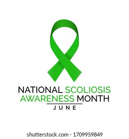 Vector illustration on the theme of National Scoliosis awareness month observed each year during June.