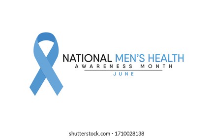 Ilustración vectorial sobre el tema del mes nacional de sensibilización sobre la salud masculina que se celebra cada año en junio.