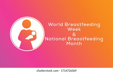 Vector illustration on the theme of National Breastfeeding awareness month observed each year during August.