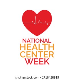 Vector illustration on the theme of National Health center week observed each year during August.