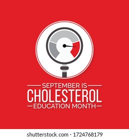 Vector illustration on the theme of National Cholesterol education month observed each year during September.