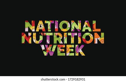 Vector illustration on the theme of national Nutrition week observed each year from September 1st to 7th.