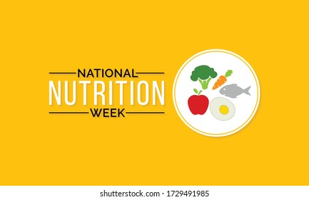 Vector illustration on the theme of national Nutrition week observed each year from September 1st to 7th.