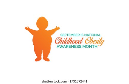 Vector illustration on the theme of National Childhood Obesity awareness month observed each year during September.