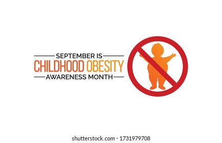 Vector illustration on the theme of National Childhood Obesity awareness month observed each year during September.