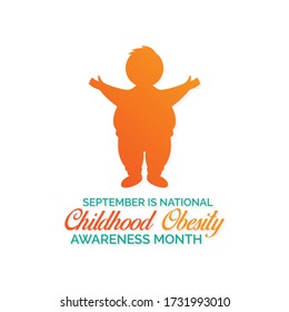 Vector illustration on the theme of National Childhood Obesity awareness month observed each year during September.