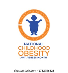 Vector illustration on the theme of National Childhood Obesity awareness month observed each year during September.