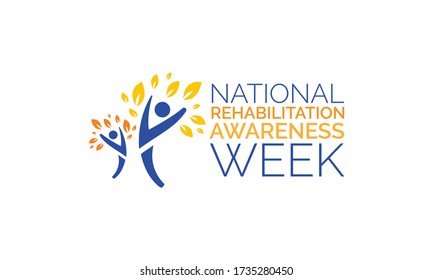 Vector illustration on the theme of National Rehabilitation awareness week observed each year in third full week of September.