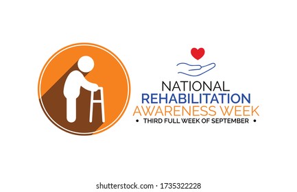 Vector illustration on the theme of National Rehabilitation awareness week observed each year in third full week of September.