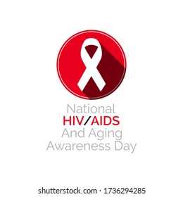 Vector illustration on the theme of National HIV AIDS and aging awareness day observed each year on September 18.