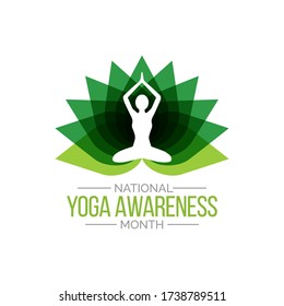Vector illustration on the theme of National  Yoga awareness month observed each year during September.