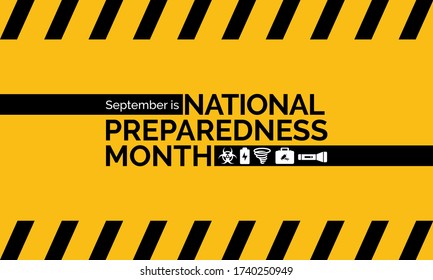 Vector illustration on the theme of National Preparedness month observed each year during September.