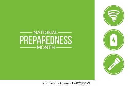 Vector illustration on the theme of National Preparedness month observed each year during September.