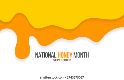 Vector illustration on the theme of National Honey month observed each year during September.