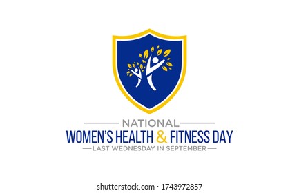 Vector illustration on the theme of national Women's health and fitness day observed each year on last Wednesday in September.